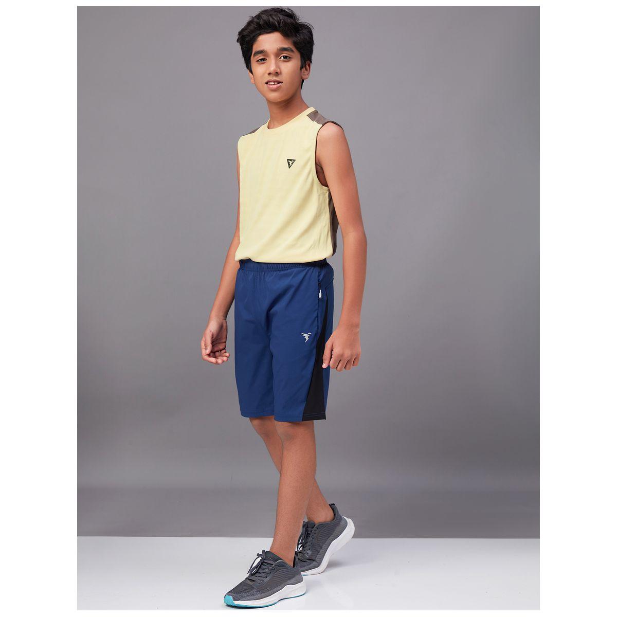 Technosport X Styli  Contrast Side Panel 2-Way Stretch Shorts-boys-clothing-bottoms-shorts-image-8