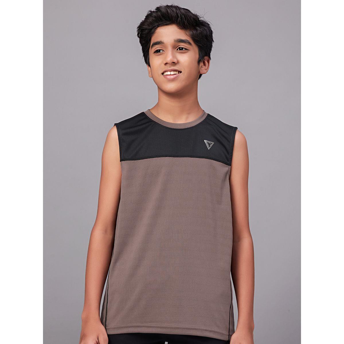 تيشيرت بتقنية كويك دراي ونمط كتل الالوان تكنوسبورت × ستايلي-boys-clothing-tshirtsandpolos-image-2