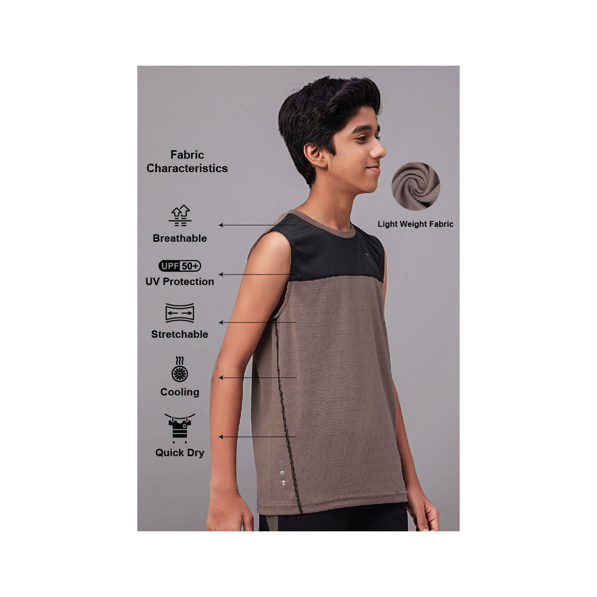 تيشيرت بتقنية كويك دراي ونمط كتل الالوان تكنوسبورت × ستايلي-boys-clothing-tshirtsandpolos-image-8