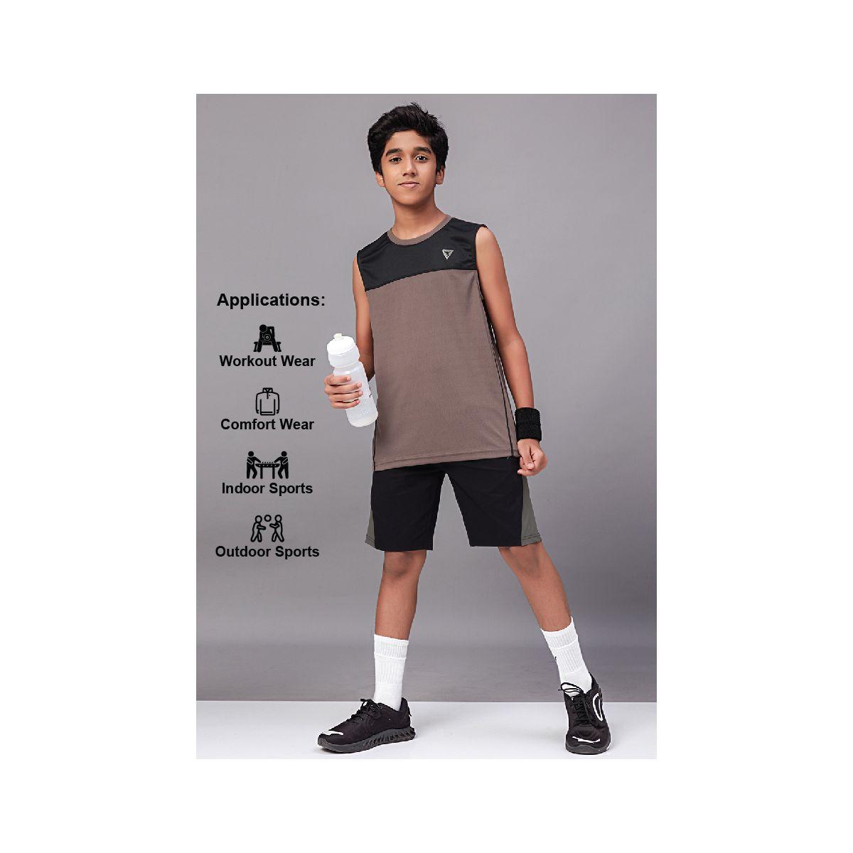 تيشيرت بتقنية كويك دراي ونمط كتل الالوان تكنوسبورت × ستايلي-boys-clothing-tshirtsandpolos-image-9