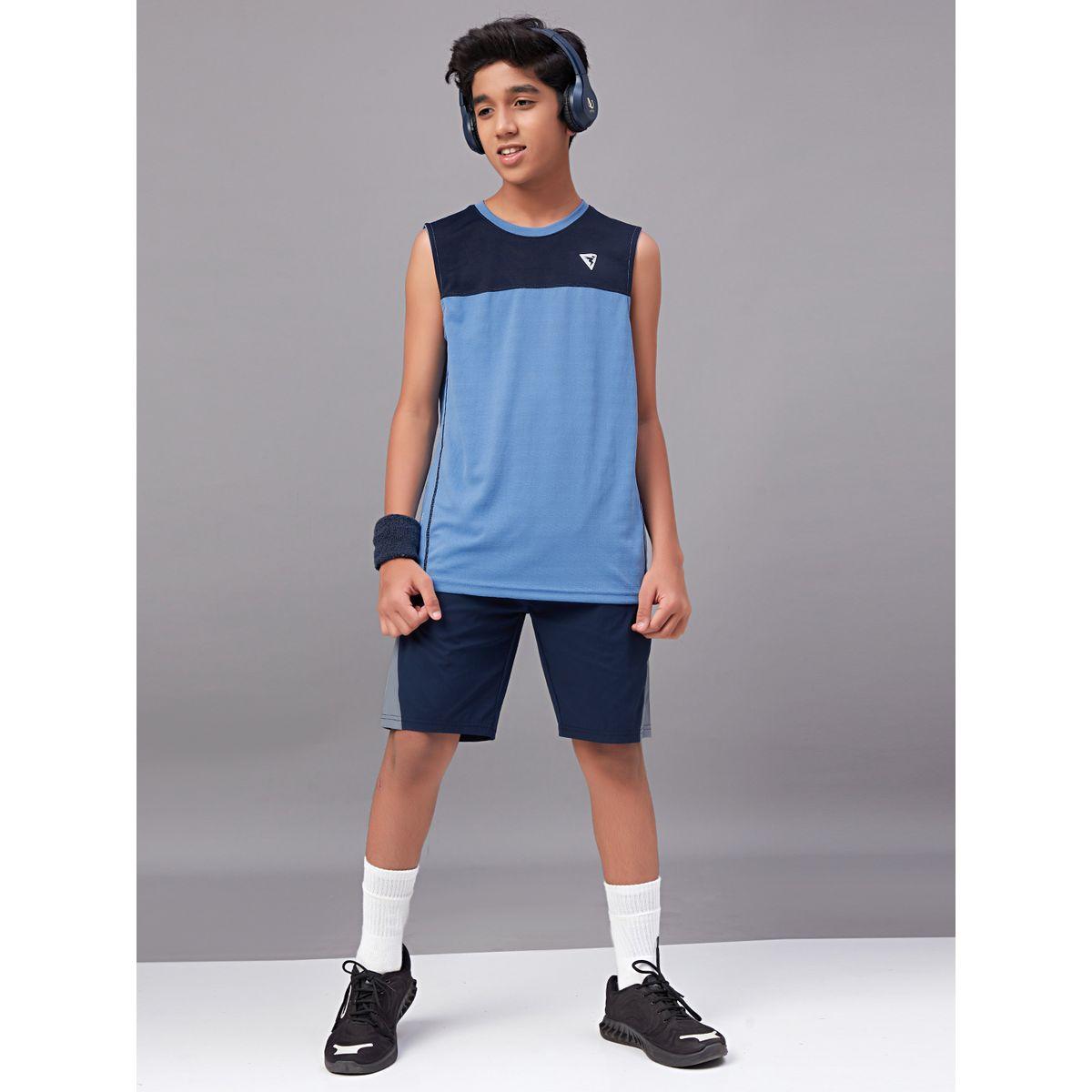 Technosport X Styli  Color Block Crew Neck Sleeveless T-Shirt-boys-clothing-tshirtsandpolos-image-1