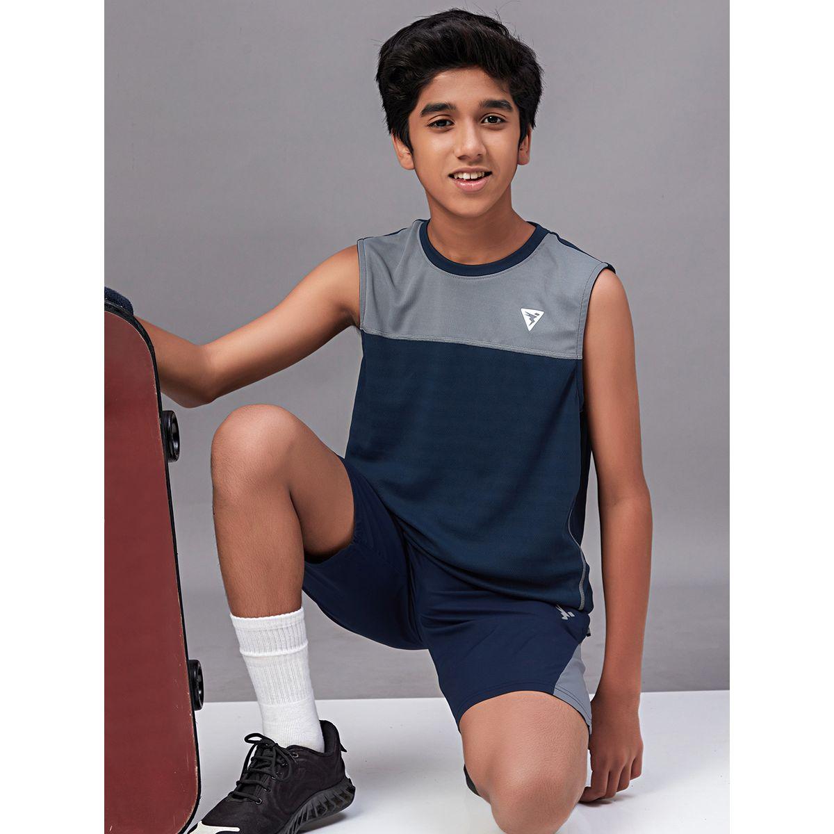 تيشيرت سادة كت بياقة دائرية تكنوسبورت × ستايلي-boys-clothing-tshirtsandpolos-image-5