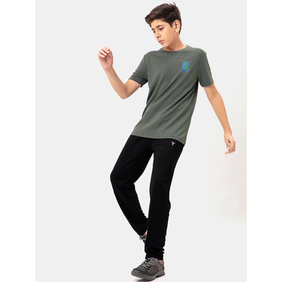 بنطال رياضي سادة بقصة سليم فت تكنوسبورت × ستايلي-boys-clothing-sportswear-bottoms-image-3