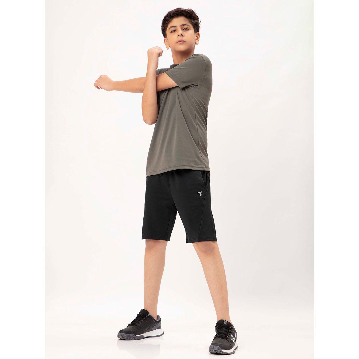 Technosport X Styli  Logo Print Shorts with Drawstring-boys-clothing-bottoms-shorts-image-6