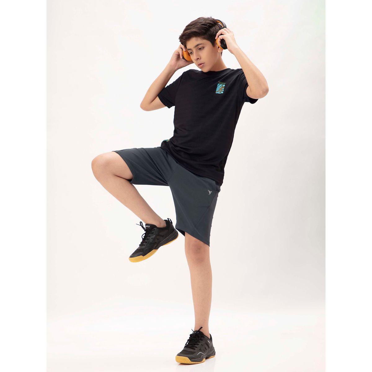 شورت مطبع بشعار مع اربطة تكنوسبورت × ستايلي-boys-clothing-bottoms-shorts-image-6