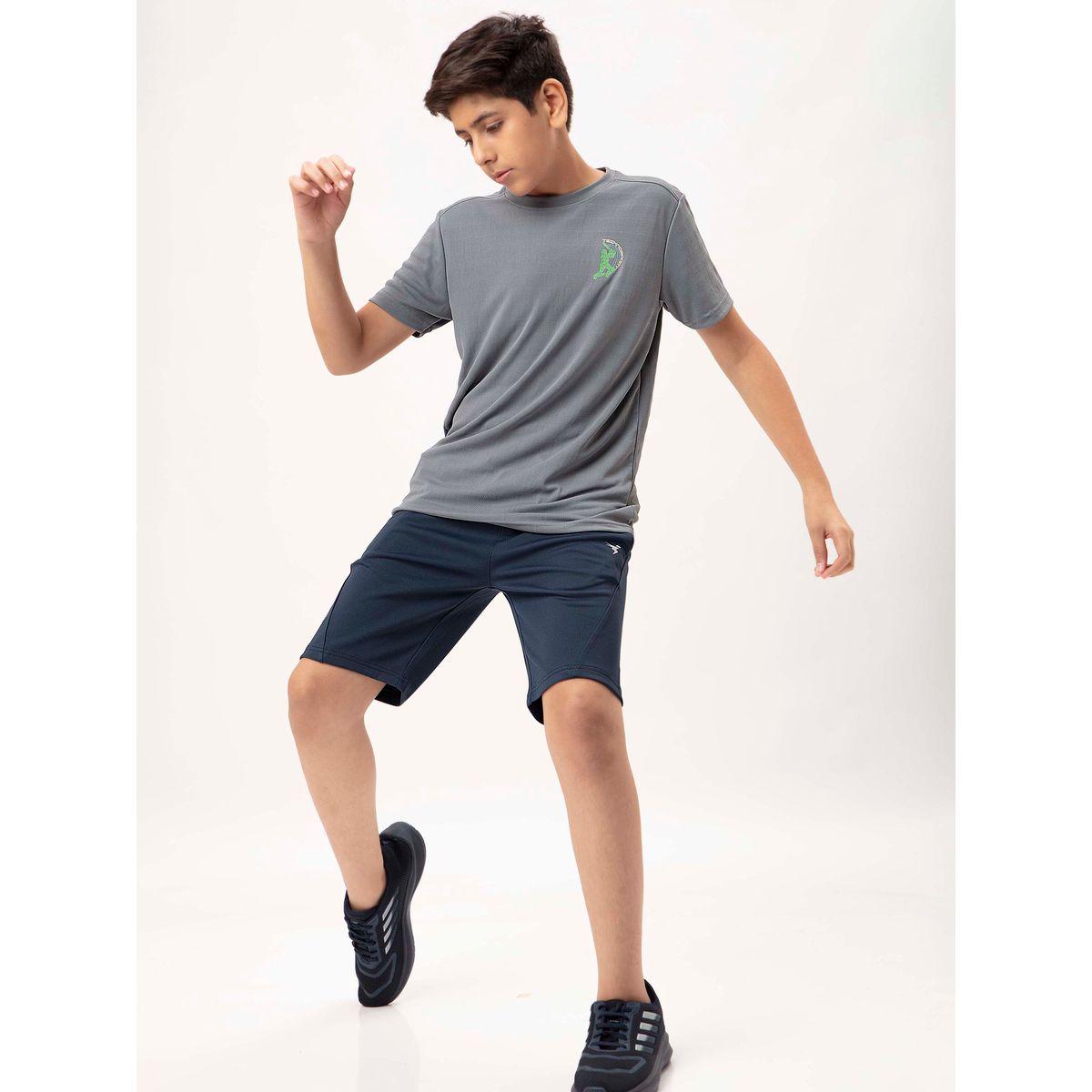 Technosport X Styli  Logo Print Shorts with Drawstring-boys-clothing-bottoms-shorts-image-6