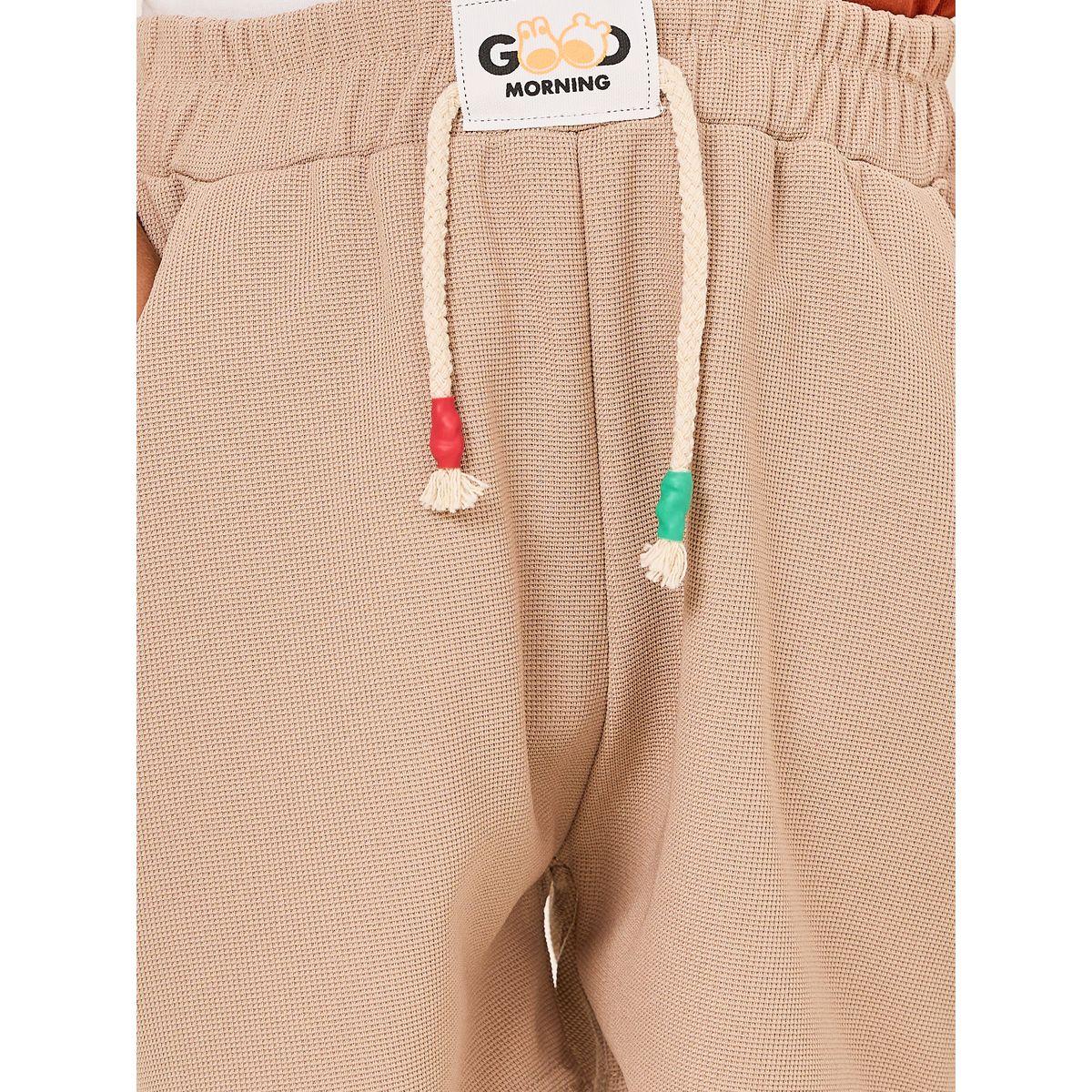 شورت مزين بشارة مع رباط خصر-boys-clothing-bottoms-shorts-image-3