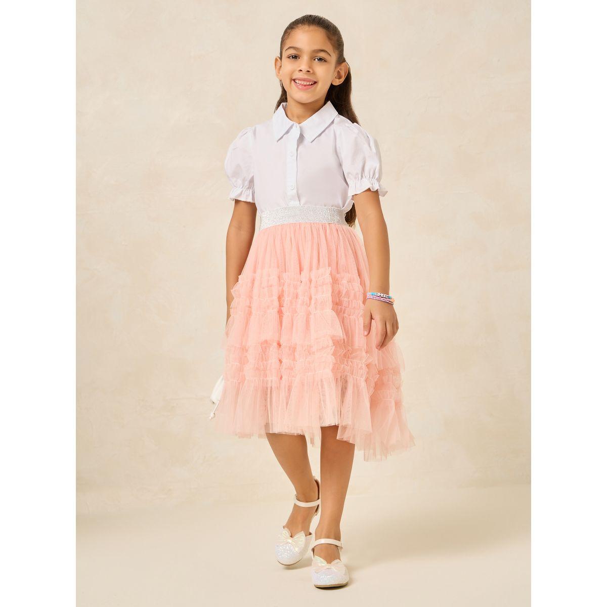 تنورة شبكية بتفاصيل كشكش-girls-clothing-bottoms-skirts-image-2