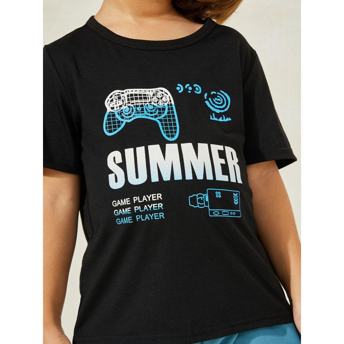 Styli Game Control Graphic Print T-Shirt-boys-clothing-tshirtsandpolos-image-3