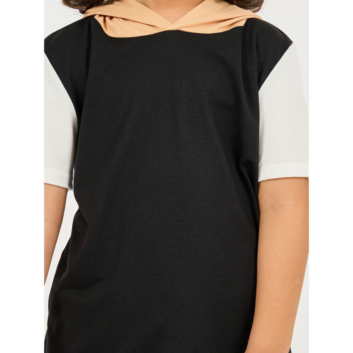 Styli Color Block Hooded T-Shirt & Short Set-boys-clothing-setsandcoords-image-3