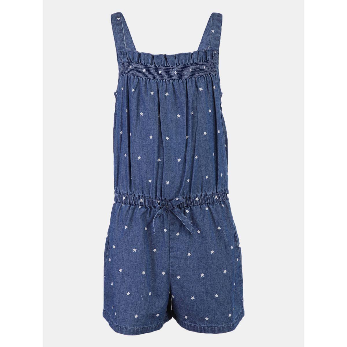 أفرول بمظهر دنيم وطبعة نقاط بولكا-girls-clothing-rompers-image-2