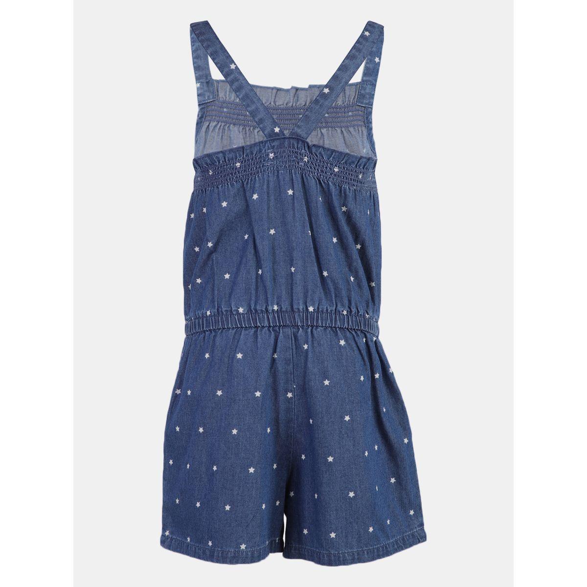 Styli Polka Dot Denim Look Romper-girls-clothing-rompers-image-3