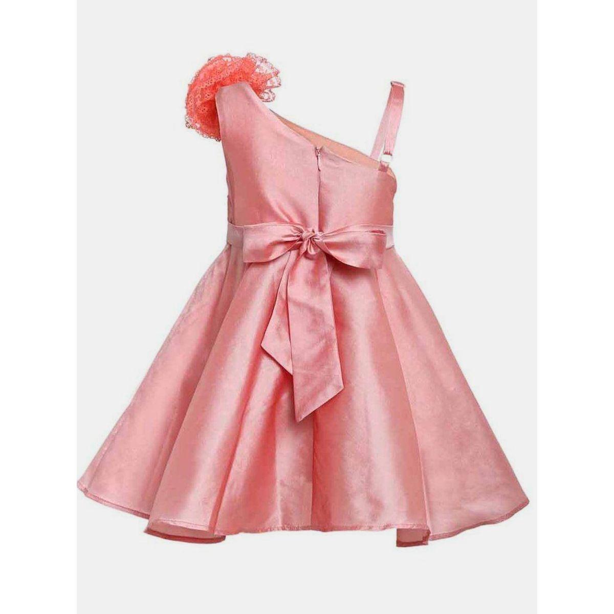 Styli One Sleeve Floral Applique Dress-girls-clothing-dressesandjumpsuits-image-2