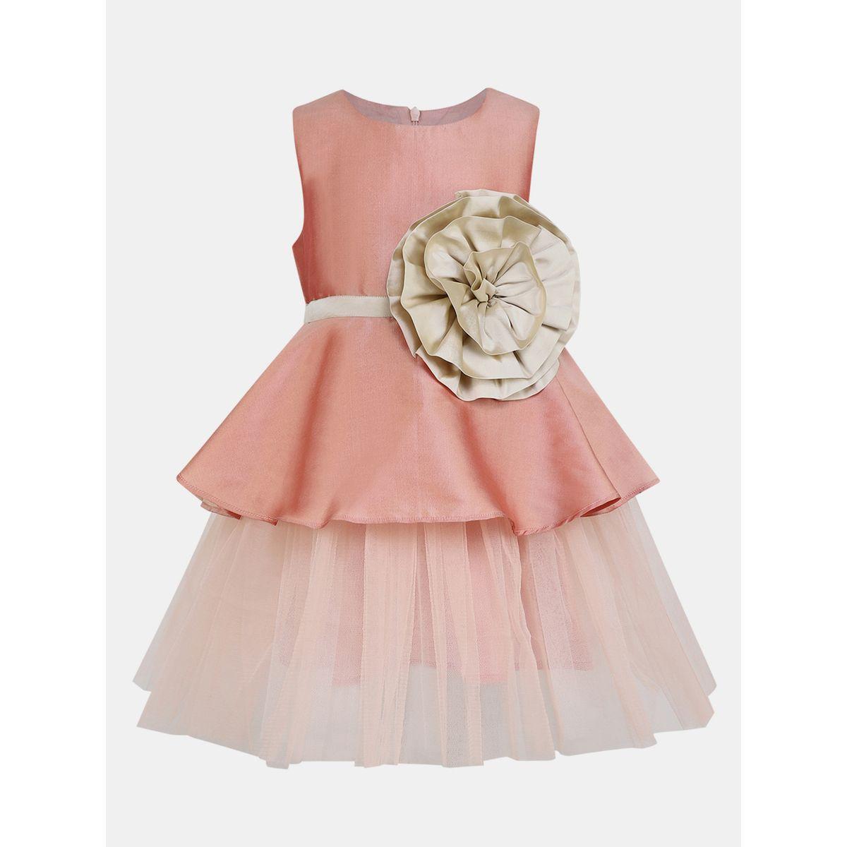 Styli Floral Applique Mesh Insert Dress-girls-clothing-dressesandjumpsuits-image-1