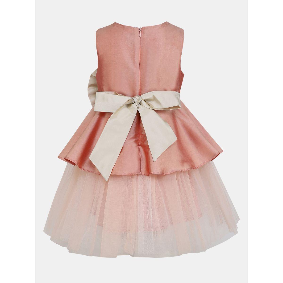 Styli Floral Applique Mesh Insert Dress-girls-clothing-dressesandjumpsuits-image-2