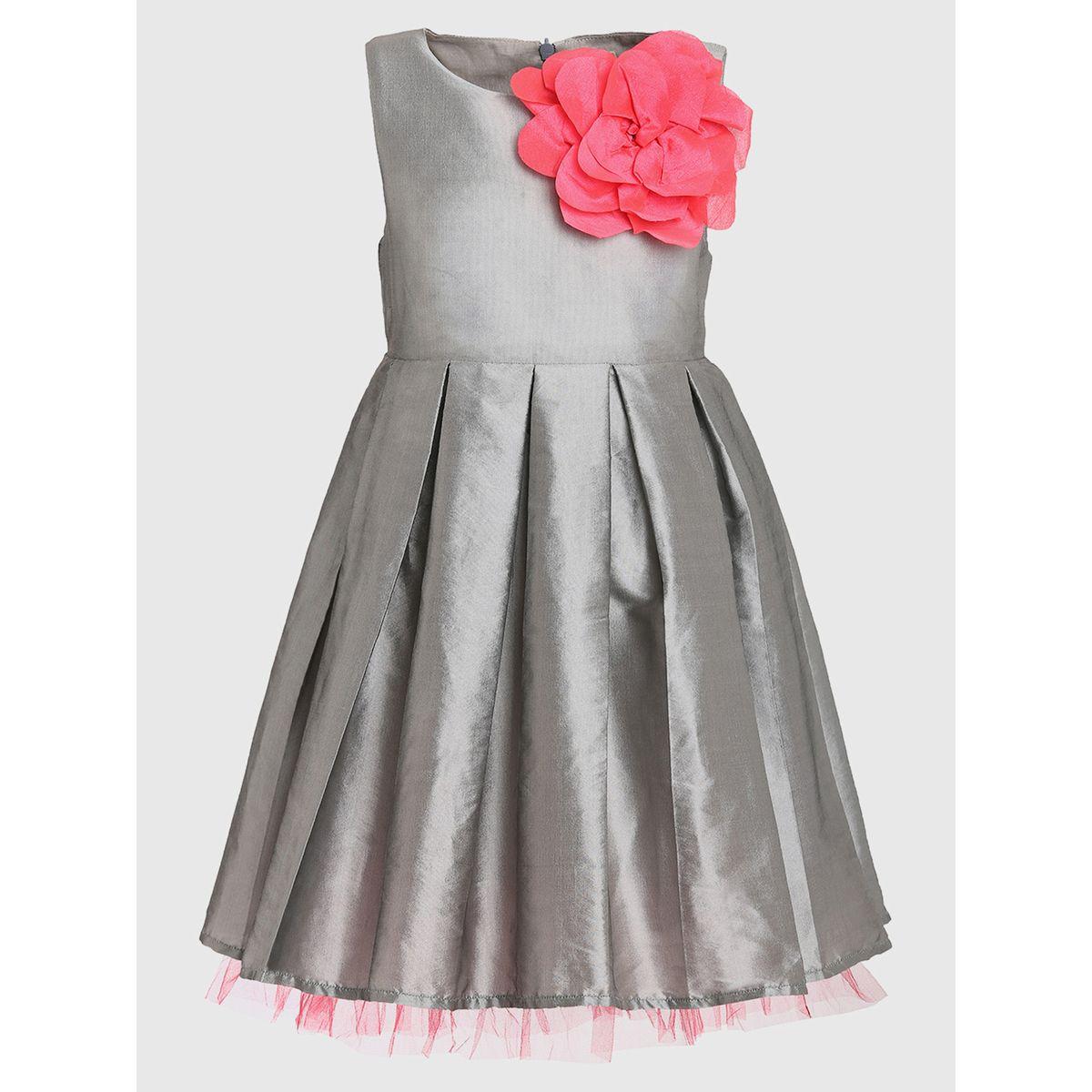 فستان مُزخرف بزهرة مع كسرات-girls-clothing-dressesandjumpsuits-image-1