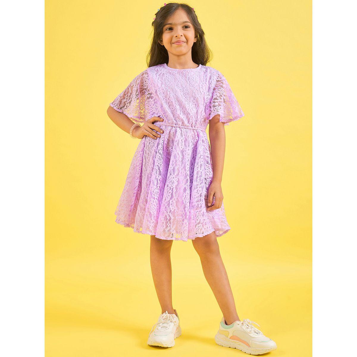 Stylo Bug X Styli Lace Overlay Round Neck Dress-girls-clothing-dressesandjumpsuits-image-6