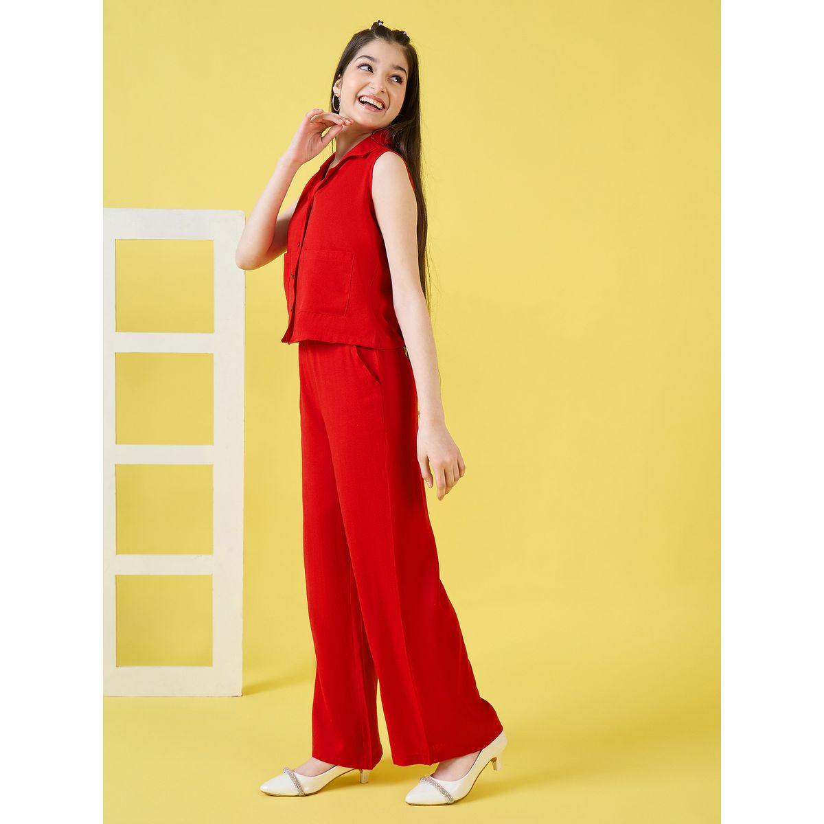 مجموعة من بنطال مع بلوزة سادة بجيب ستايلو بَج × ستايلي-girls-clothing-setsandcoords-image-4