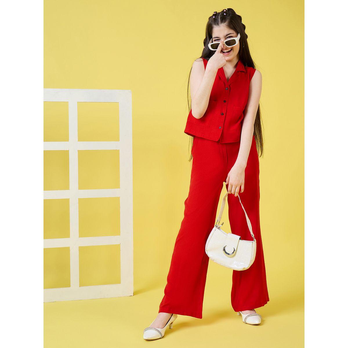مجموعة من بنطال مع بلوزة سادة بجيب ستايلو بَج × ستايلي-girls-clothing-setsandcoords-image-6