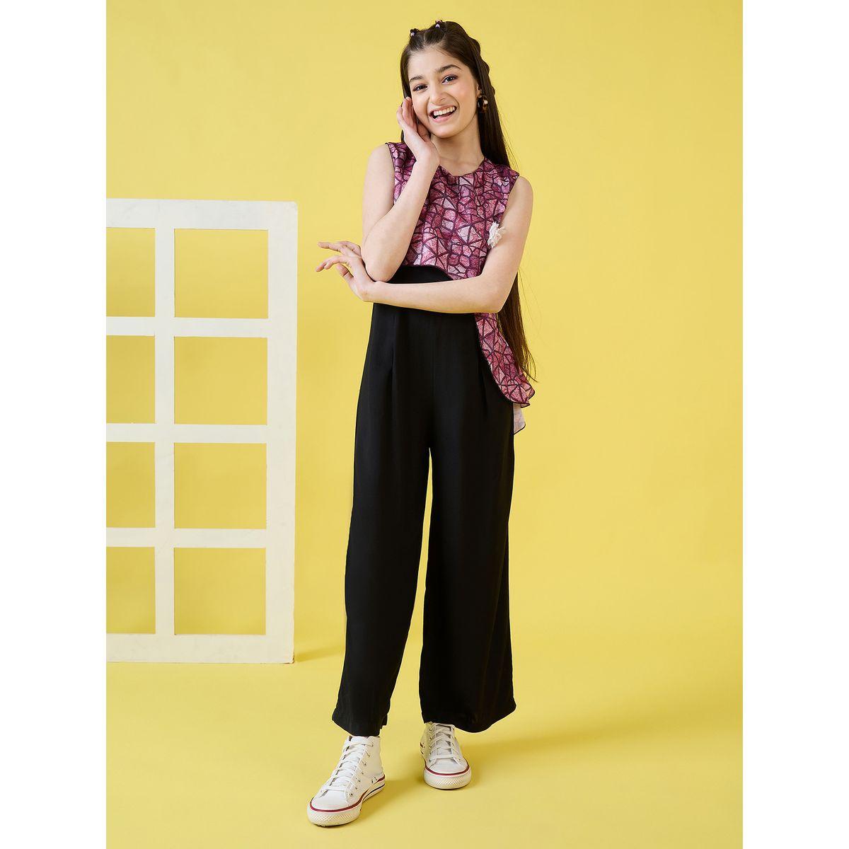جمبسوت بلا اكمام بطبعة هندسية ستايلو بَج × ستايلي-girls-clothing-rompers-image-4
