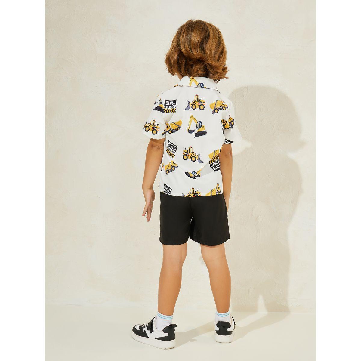 مجموعة من شورت وقميص بطبعة جرافيك-boys-clothing-setsandcoords-image-5