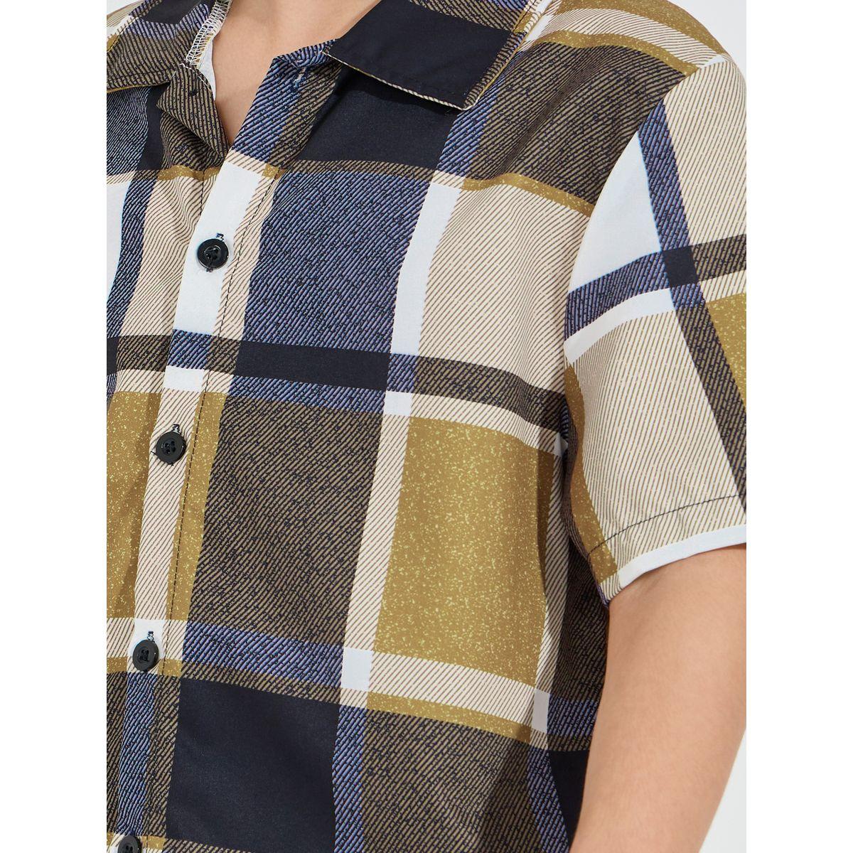 Styli Checked Print Shirt & Shorts Set-boys-clothing-setsandcoords-image-3