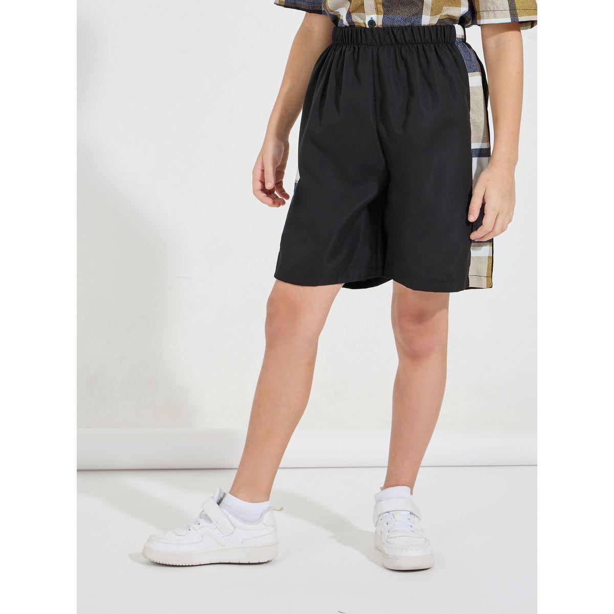 Styli Checked Print Shirt & Shorts Set-boys-clothing-setsandcoords-image-4