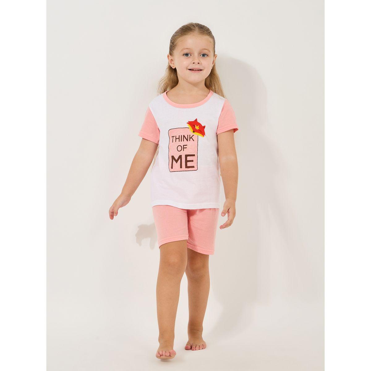 Styli Printed T-Shirt & Short Set-girls-clothing-nightwear-image-1