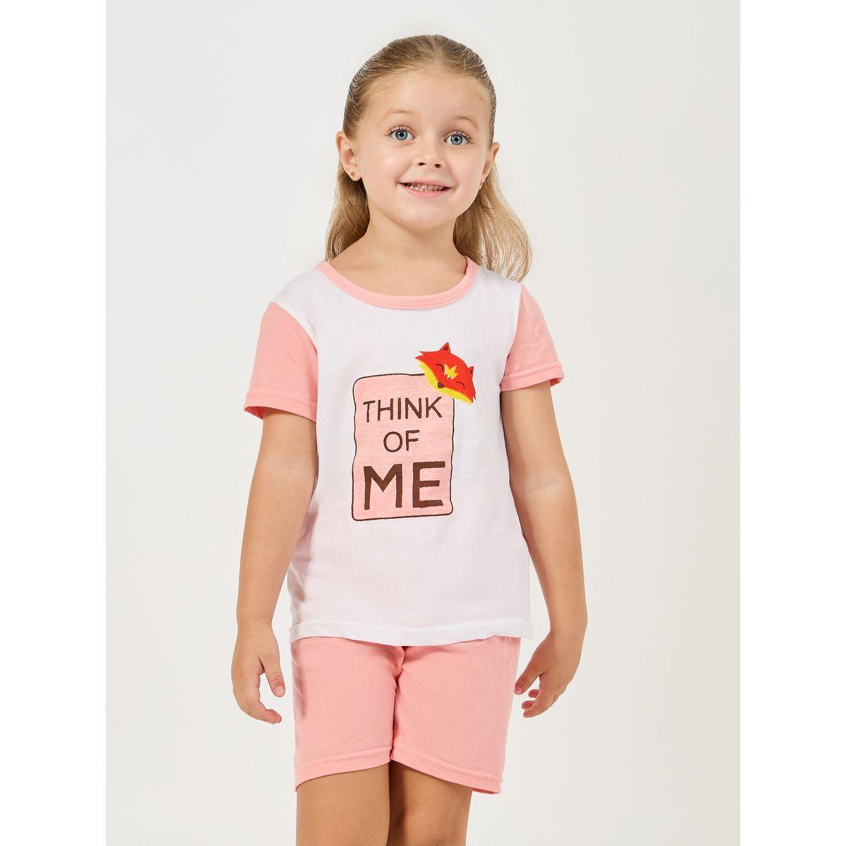 Styli Printed T-Shirt & Short Set-girls-clothing-nightwear-image-2
