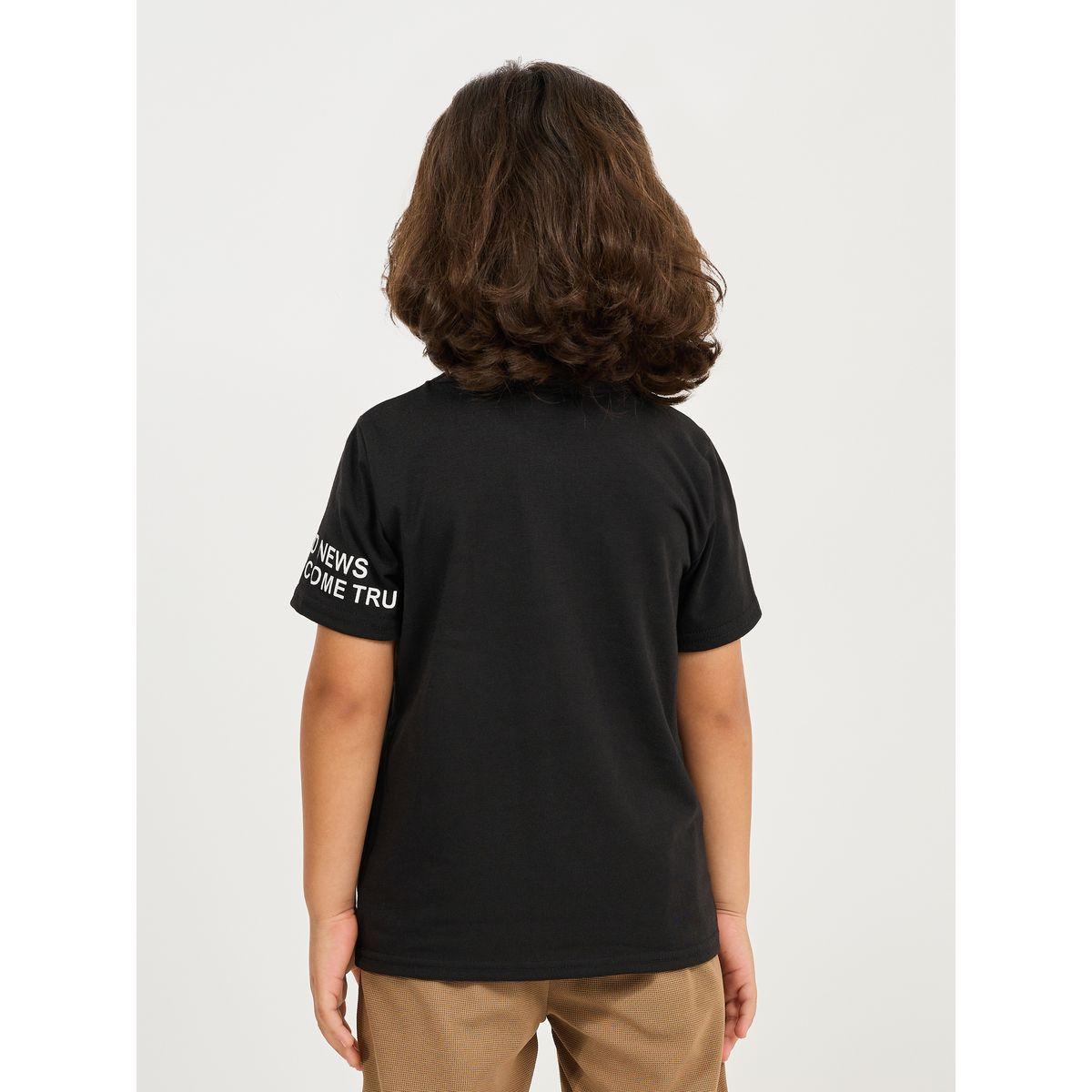 Styli Slogan Print Round Neck T-Shirt-boys-clothing-tshirtsandpolos-image-4
