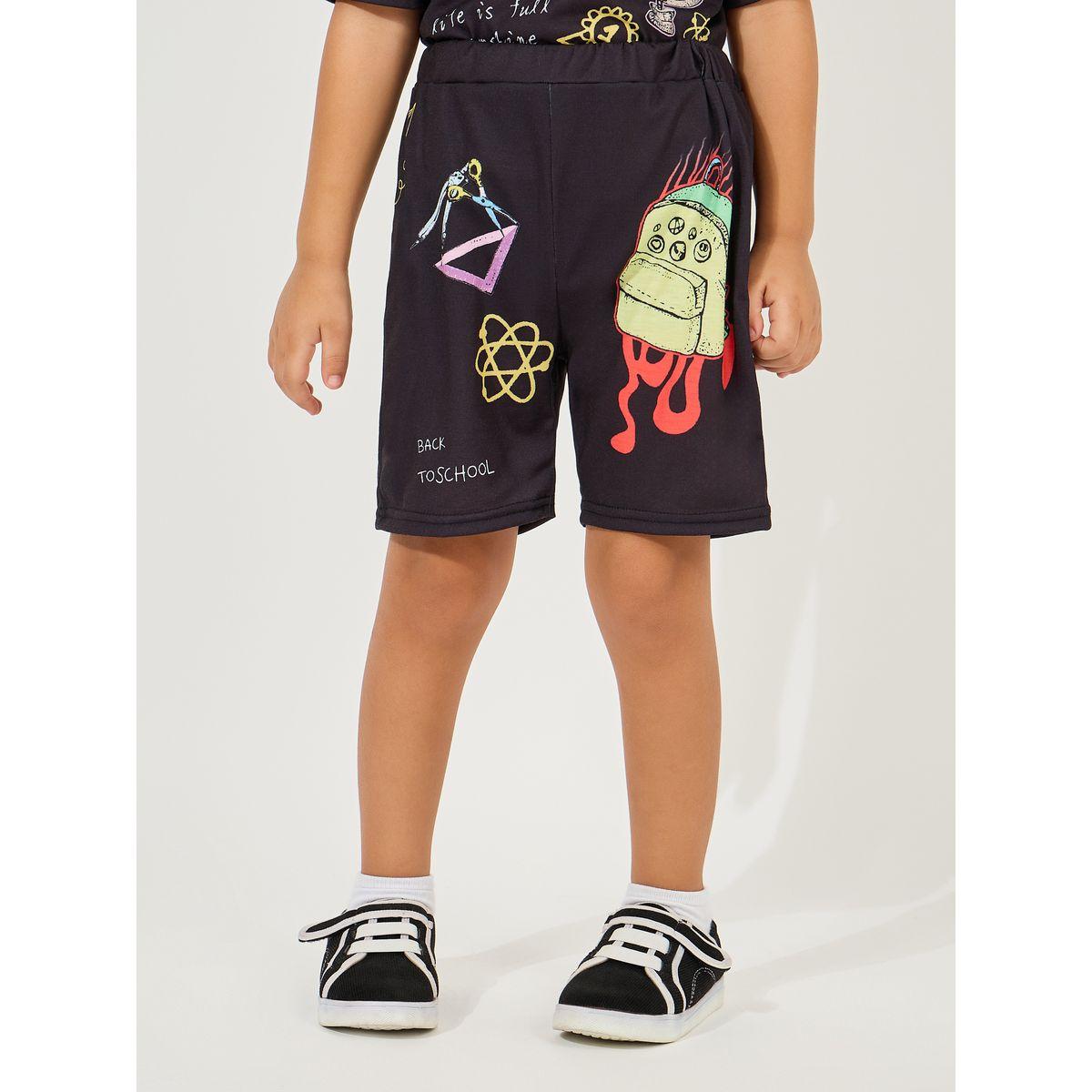 Styli Back To School Graphic T-Shirt & Shorts Set-boys-clothing-setsandcoords-image-5