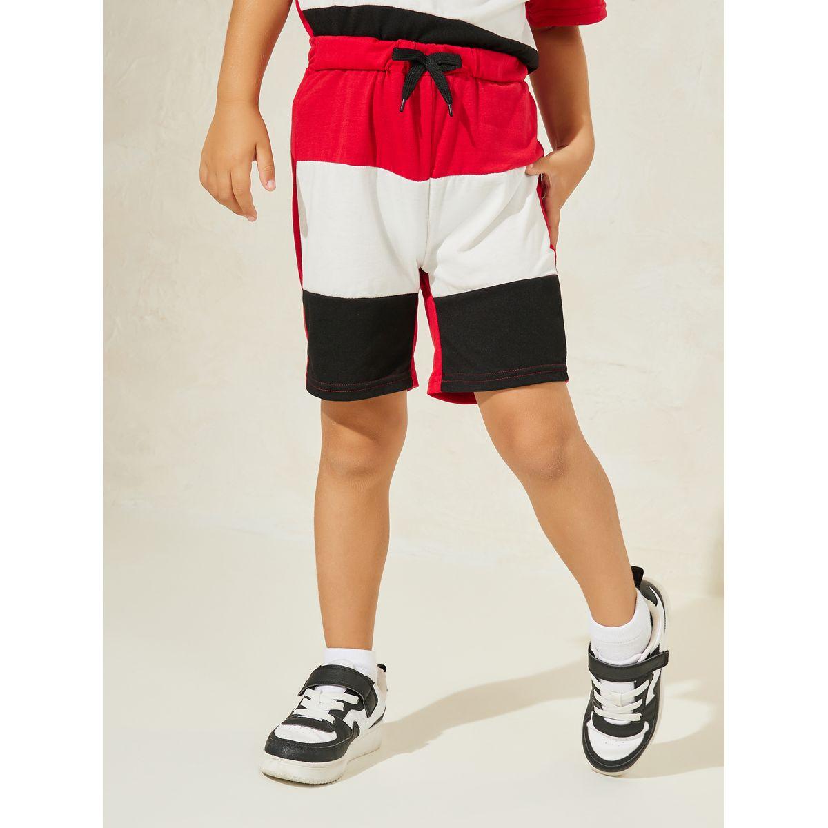 مجموعة من شورت مع تيشيرت بنمط كتل الالوان-boys-clothing-setsandcoords-image-5