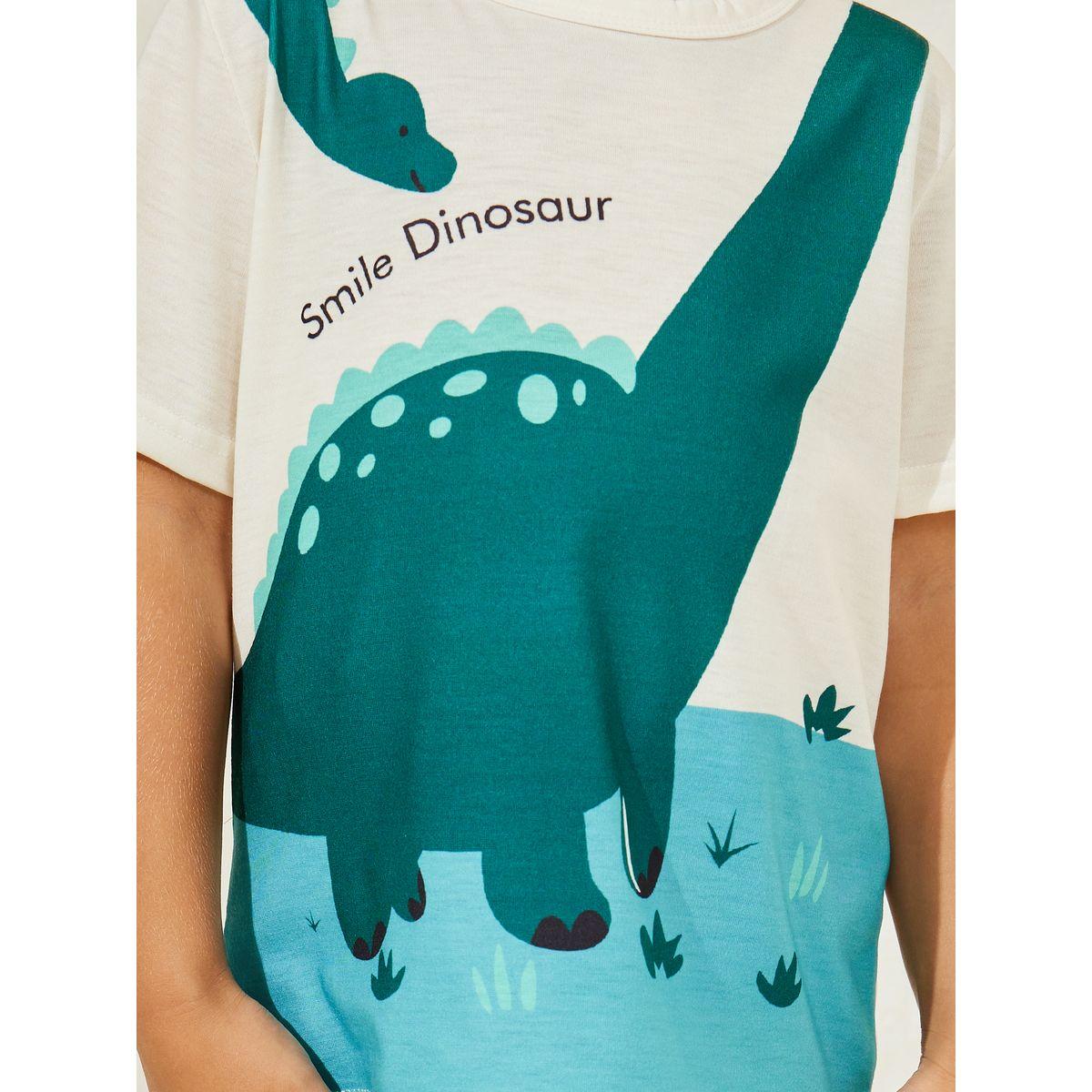 Styli Dinosaur Print T-Shirt & Applique Joggers Set-boys-clothing-setsandcoords-image-3