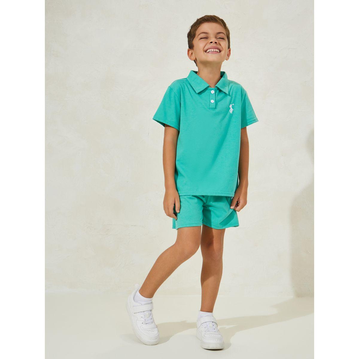 مجموعة من شورت وتيشيرت بياقة بولو وتفاصيل مُطرّزة-boys-clothing-setsandcoords-image-1