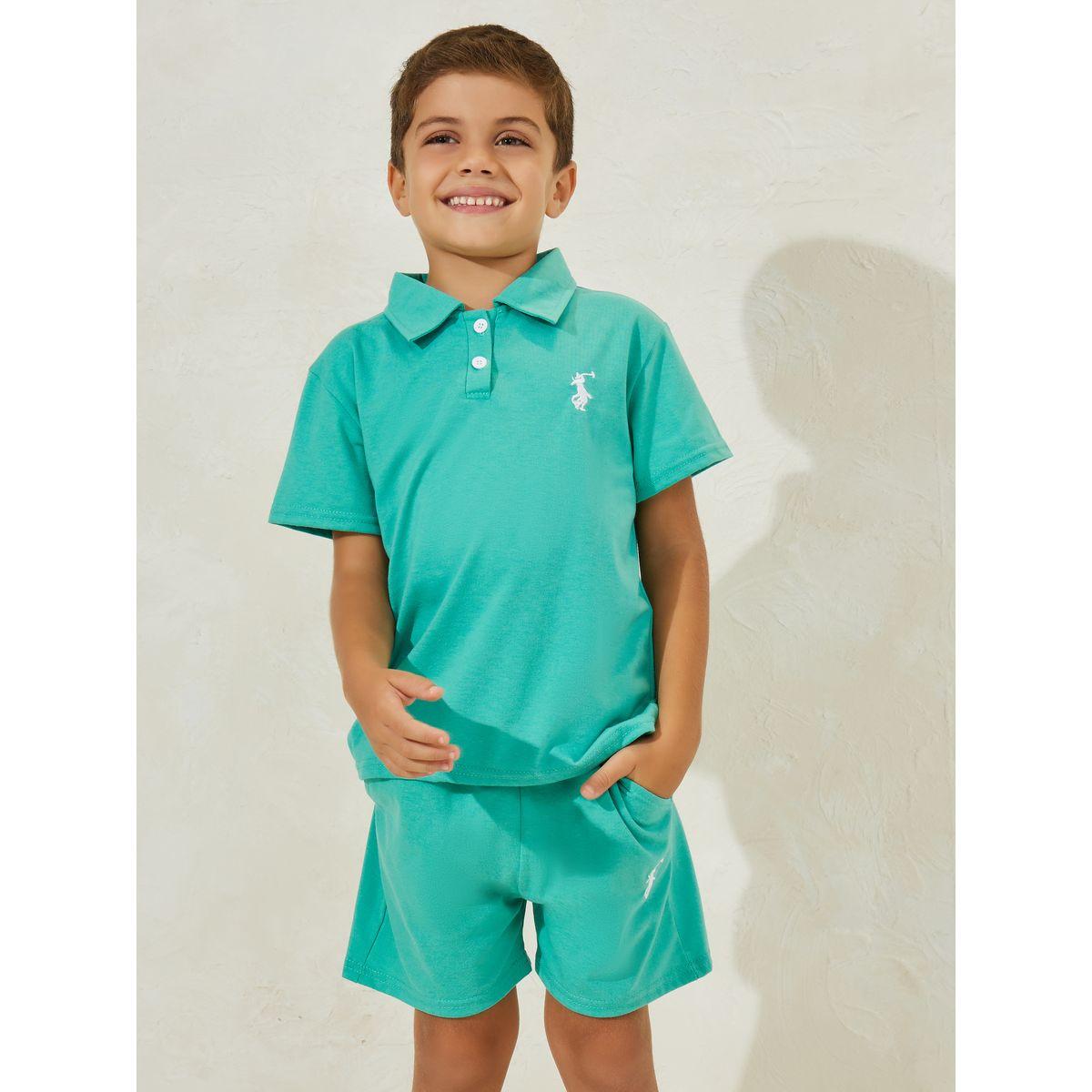 مجموعة من شورت وتيشيرت بياقة بولو وتفاصيل مُطرّزة-boys-clothing-setsandcoords-image-2