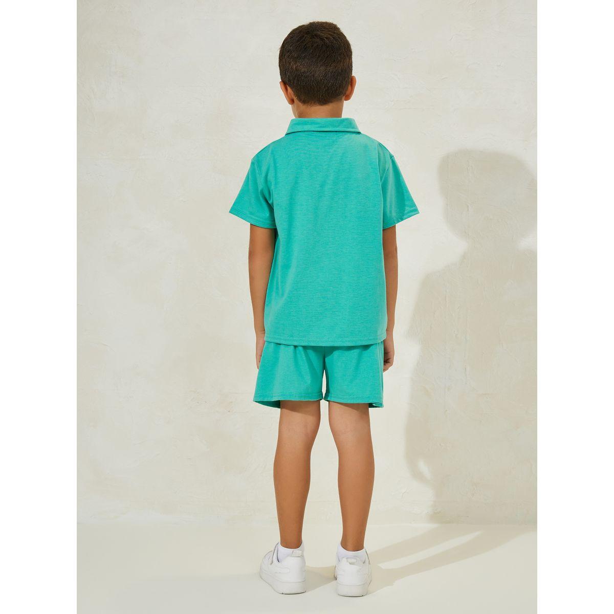 مجموعة من شورت وتيشيرت بياقة بولو وتفاصيل مُطرّزة-boys-clothing-setsandcoords-image-4