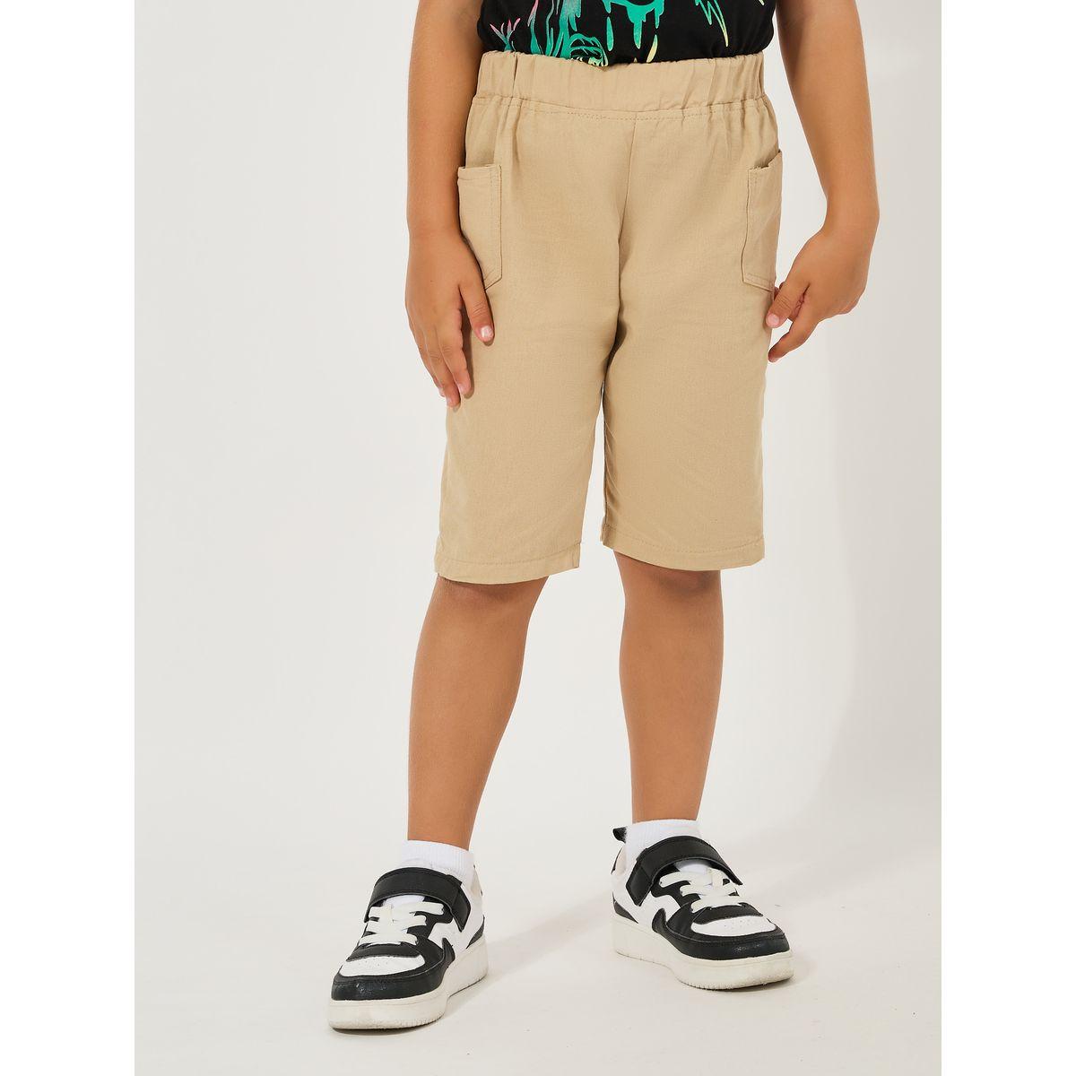Styli Solid Pocket Detail Shorts-boys-clothing-bottoms-shorts-image-1