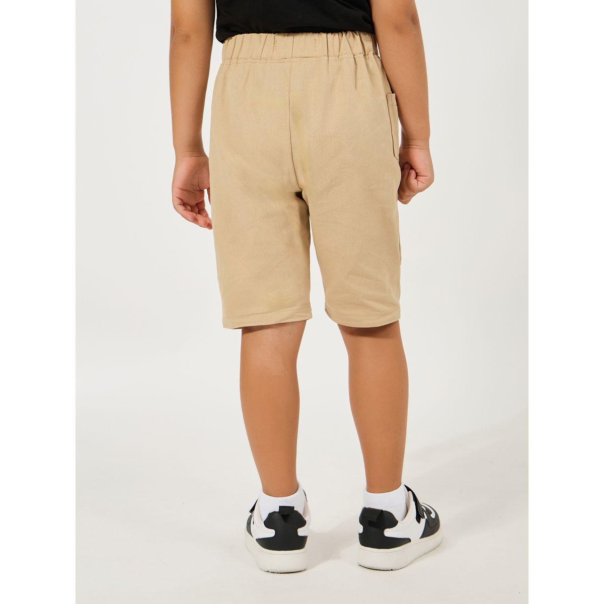 Styli Solid Pocket Detail Shorts-boys-clothing-bottoms-shorts-image-4