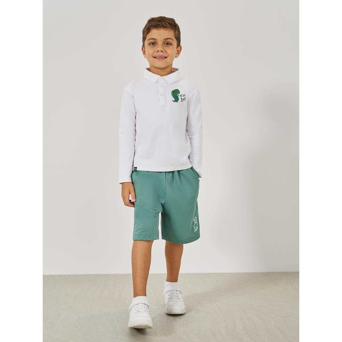 شورت محبوك بتفاصيل مُطرّزة بشكل دب-boys-clothing-bottoms-shorts-image-2