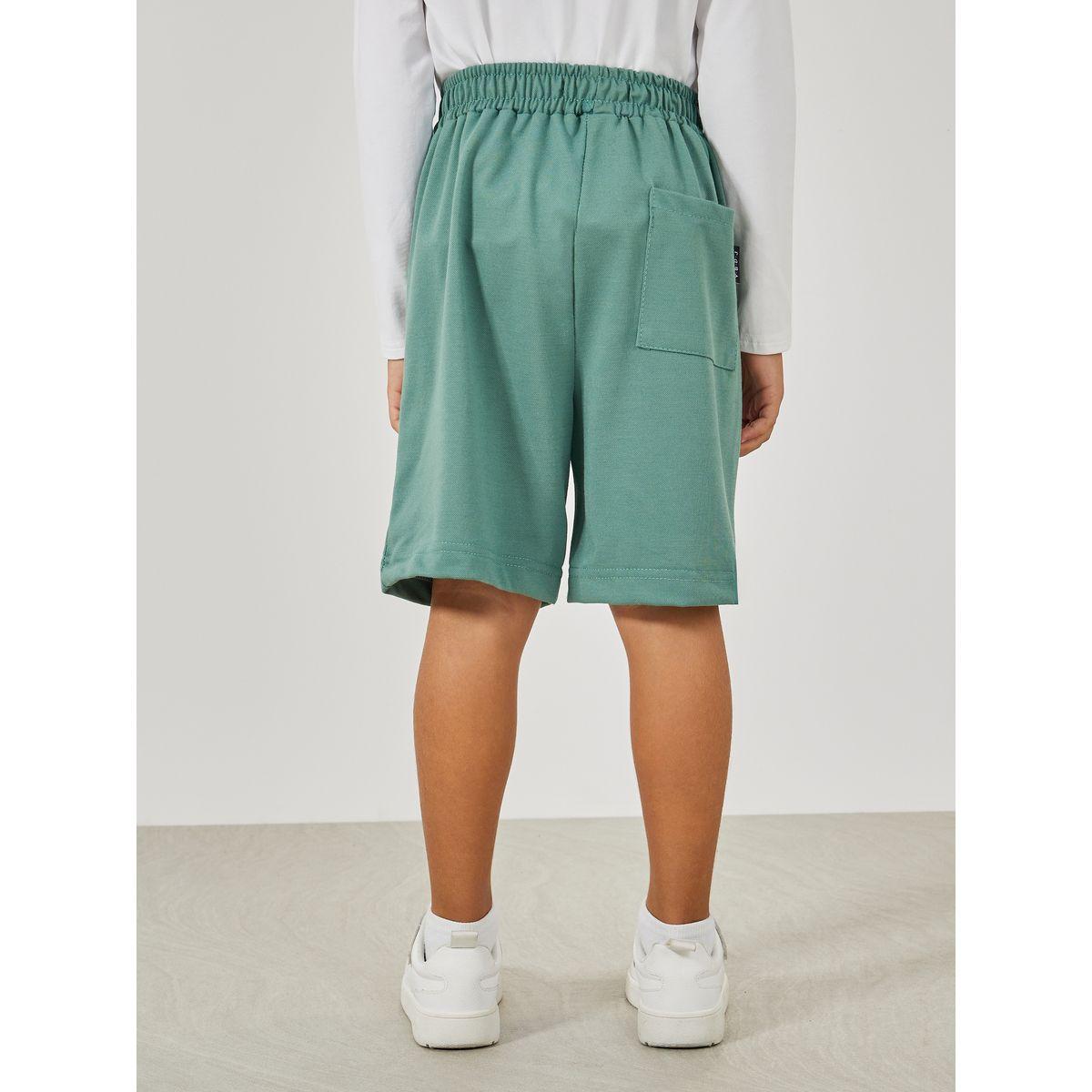 Styli Bear Embroidery Detail Knit Shorts-boys-clothing-bottoms-shorts-image-4