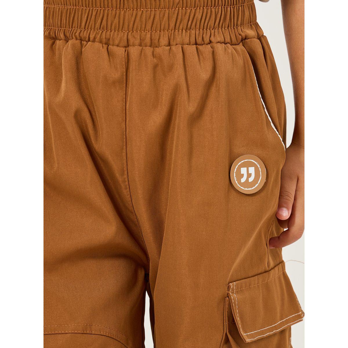 Styli Solid Cargo Loose Fit Shorts-boys-clothing-bottoms-shorts-image-3