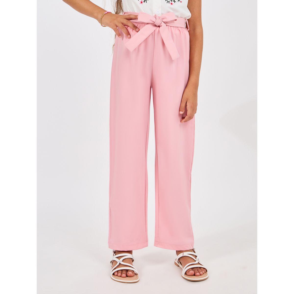 Styli Floral Embroidery Ruffle Trim Shirt & Pants Set-girls-clothing-setsandcoords-image-5