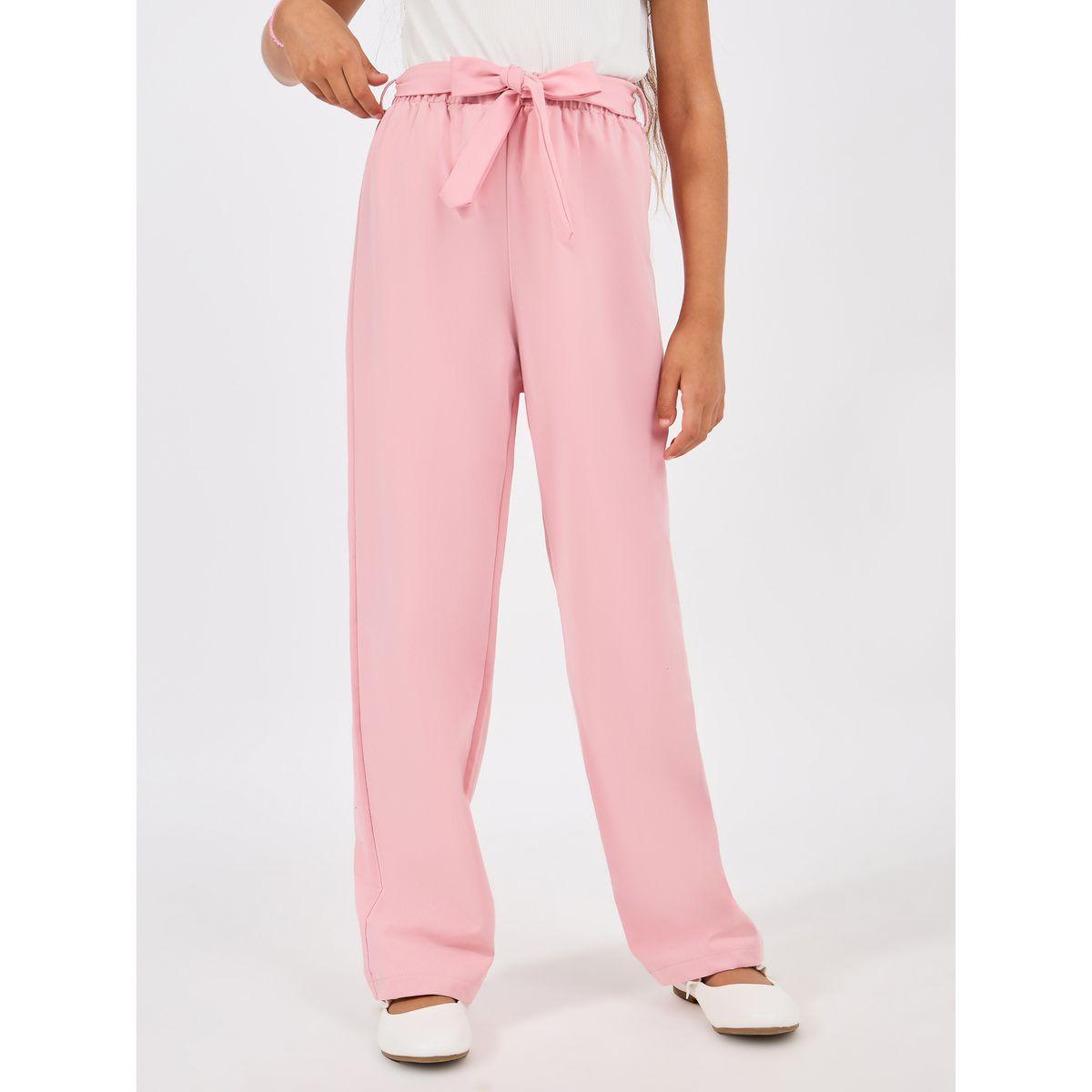 Styli Textured Puff Sleeve Rib Knit Top & Pants Set-girls-clothing-setsandcoords-image-5