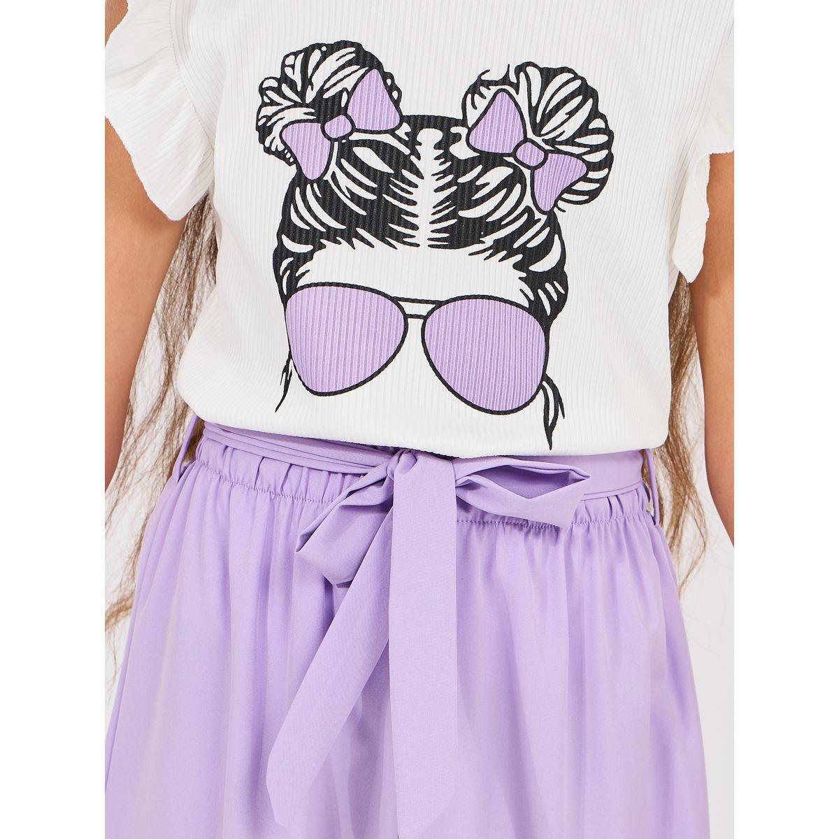 مجموعة من بنطال بخصر بيبر باغ مع بلوزة بكشكش-girls-clothing-setsandcoords-image-3