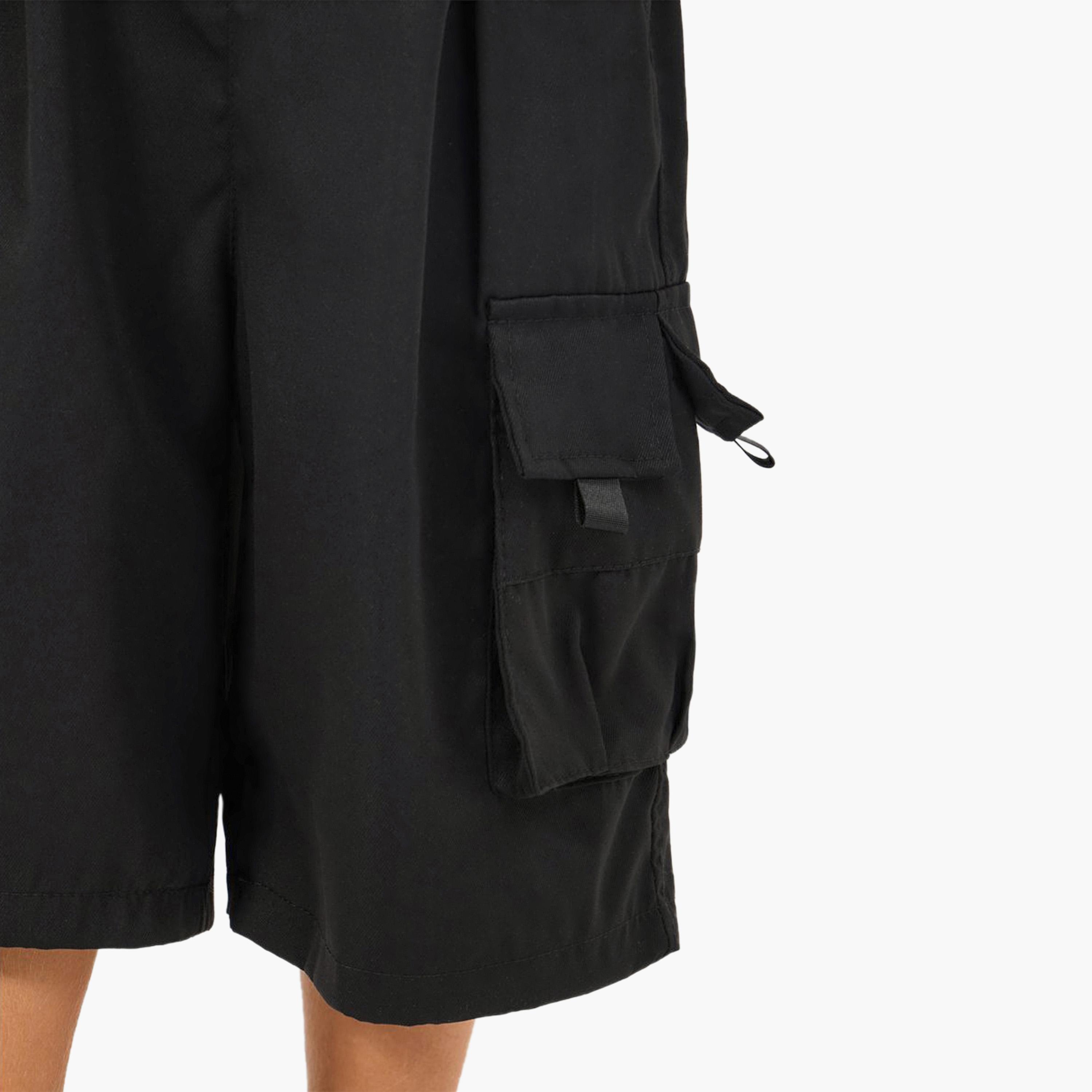 Styli Solid Cargo Loose Fit Shorts-boys-clothing-bottoms-shorts-image-4