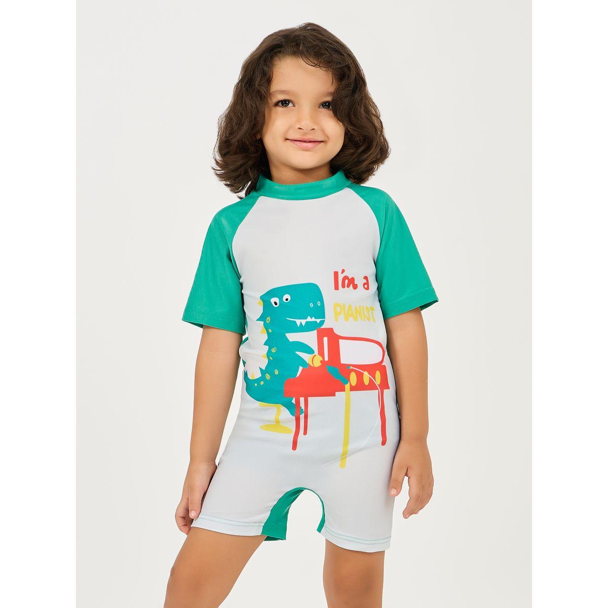 Styli  Dinosaur Printed Swimsuit With Hat-boys-clothing-swimwear-image-3