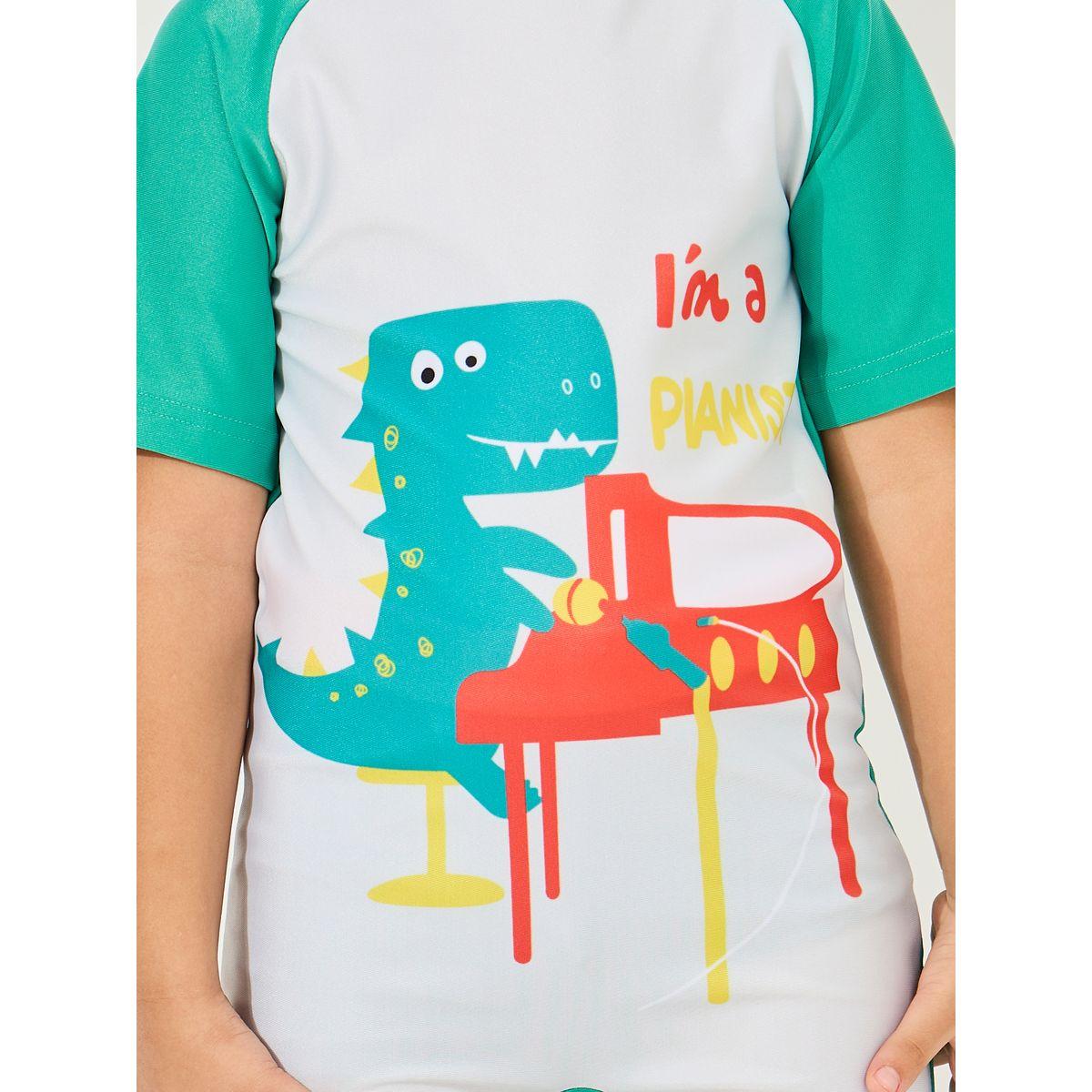 Styli  Dinosaur Printed Swimsuit With Hat-boys-clothing-swimwear-image-4