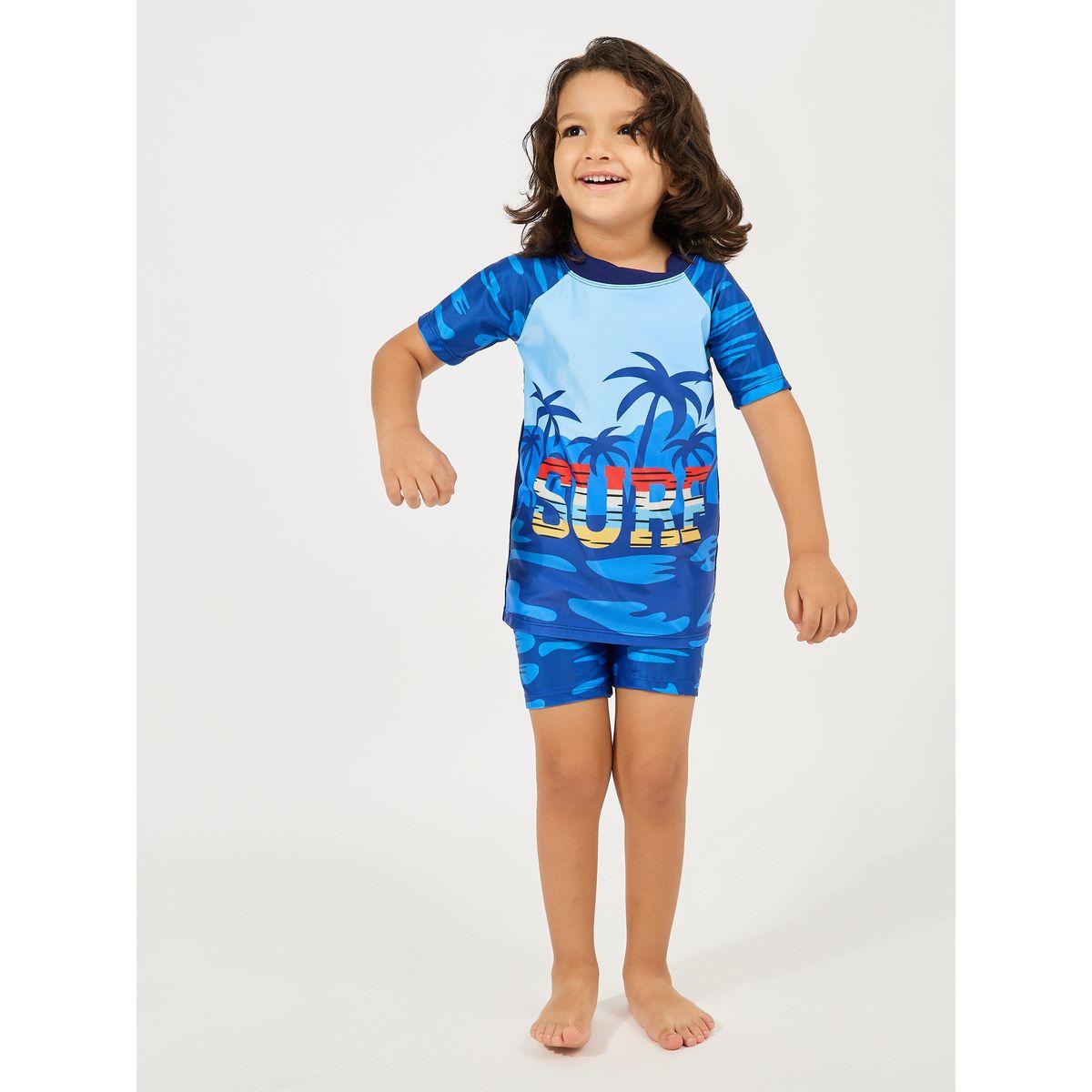 Styli  Sea Printed T-Shirt & Short Swimsuit Set-boys-clothing-swimwear-image-1