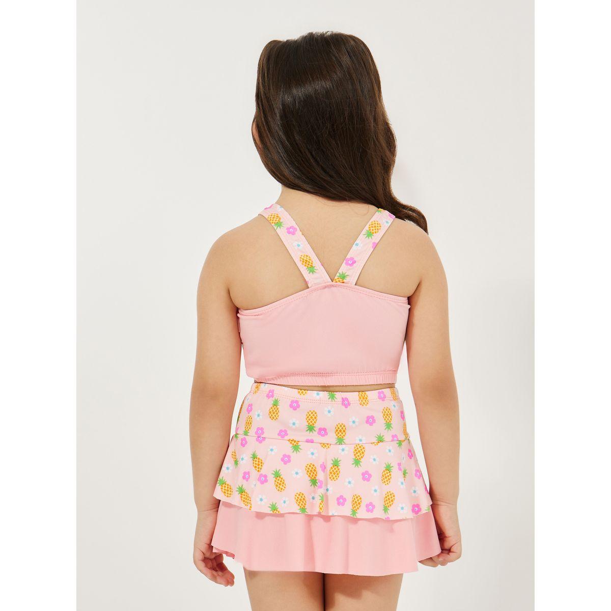 طقم سباحة من 3 - سكورت مع بلوزة وكاب-girls-clothing-swimwear-image-4