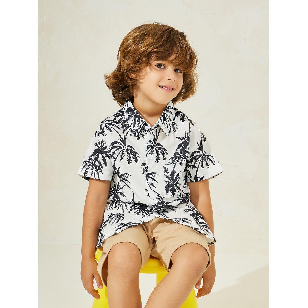 Styli Graphic Print Regular Shirt with Pocket-boys-clothing-shirts-image-1